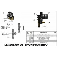 KIT ENGRENAGEM SEM BUCHA PICADOR CAF 22 TRADICIONAL