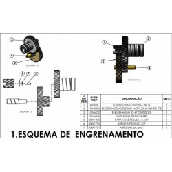 KIT ENGRENAGEM SEM BUCHA PICADOR CAF 22 TRADICIONAL