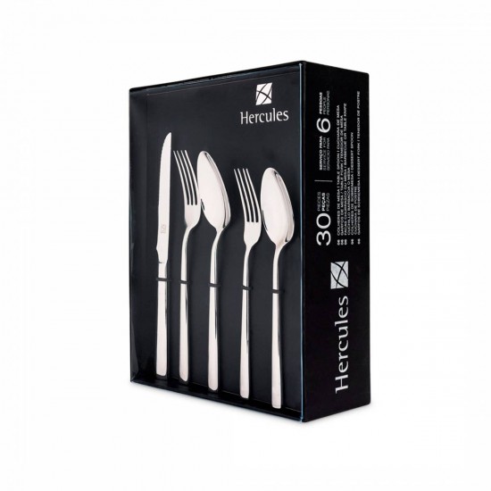 Faqueiro Mykonos Hercules 30 Peças Aço Inox 4000-030CP